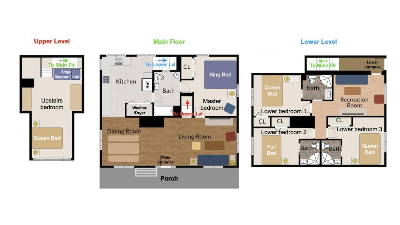 Upgraded With 5 Bedroom 4 Bath 4 Free Gated Parking Space, Family,ev,rv Friendly Casa vacanze Seattle